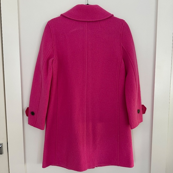 J Crew Lady Coat in Dark Pink Italian Boiled Wool - Picture 2 of 7